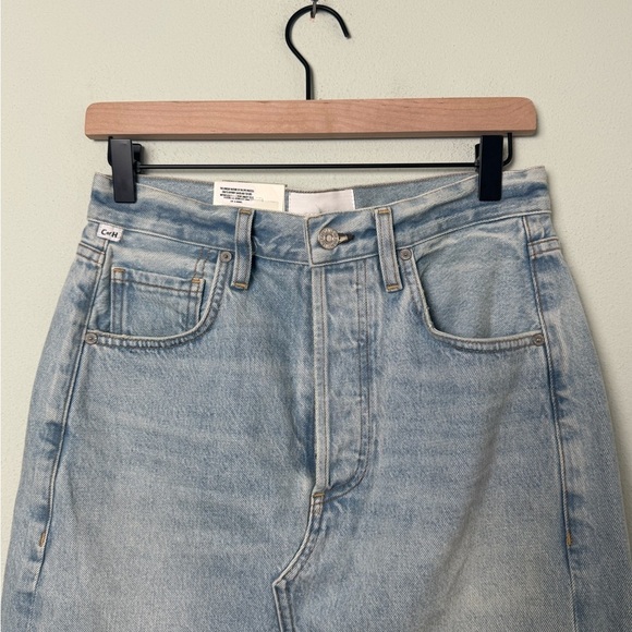 NWT Citizens of Humanity Carolina Denim Knee-Length Skirt in Array Size 25 - Picture 5 of 14